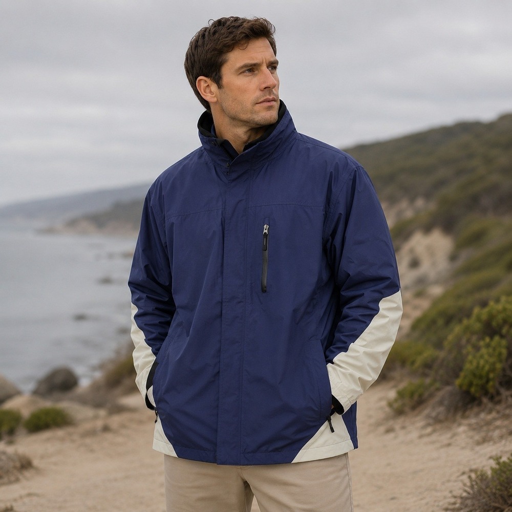 AIGLE Blue and White Windbreaker Mens‎ XXL NWT